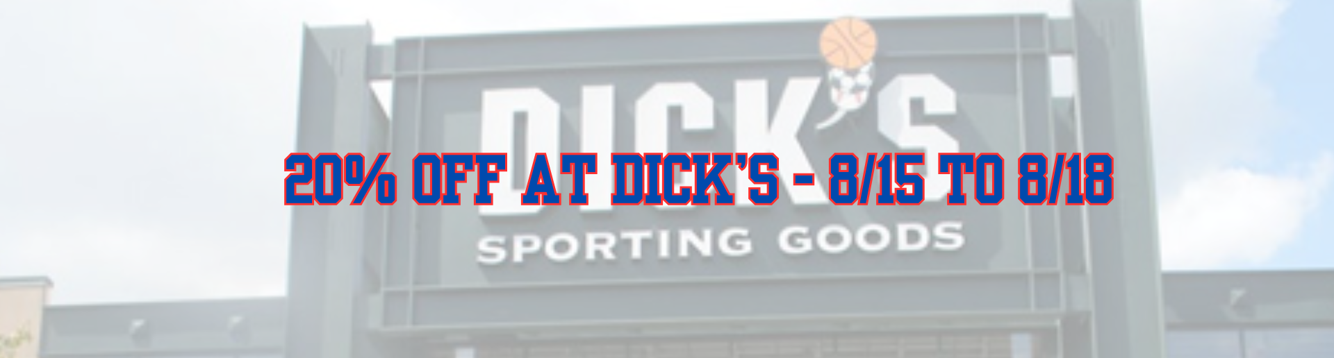 WSNLL Families Save 20% at Dick's